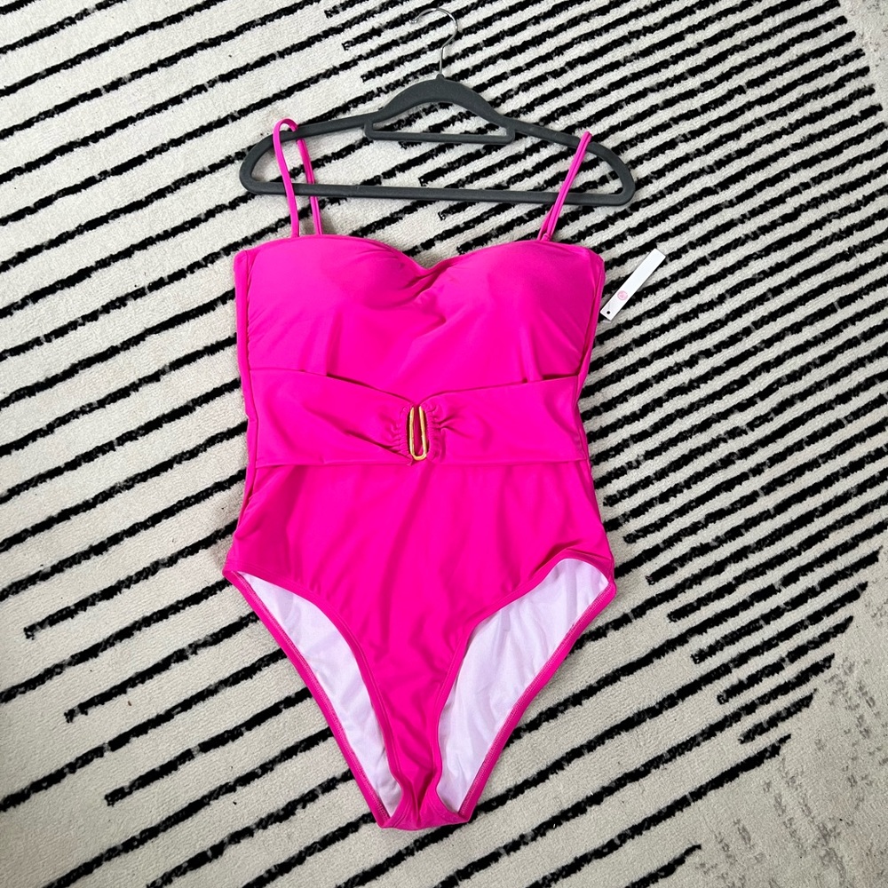 Brand New Size 12 Hot Pink One Piece Swimsuit!
